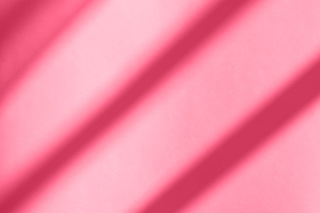 Shadows and lines on a magenta background with space for text. trendy color 2023.の写真素材