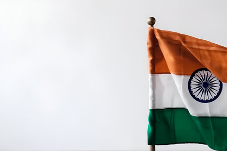 India independence day. India flag colors. With Generative AI technology.の素材