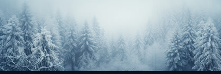 Winter magical background for lettering, magical snowy nature. With Generative AI technology.の素材