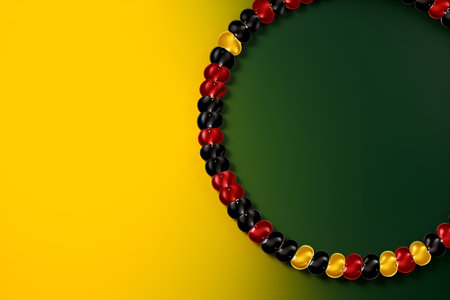 Black History Month symbolizing unity and pride. Banner for design. With Generative AI technology.の素材