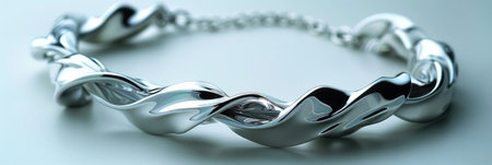 Necklaces with elements having a smooth, smoothly flowing surface, resembling melting metal. With Generative AI technology.の素材