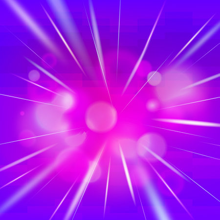 Pink Blasting background with ray of light and bokeh effectsのイラスト素材