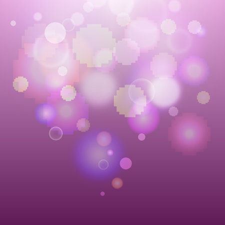 Purple Bokeh Background, in clear circles and pixelated circlesのイラスト素材