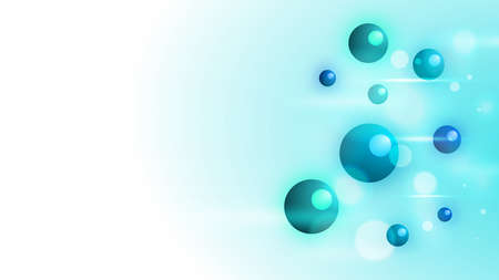 Blue bubbles background with bokeh and lightsのイラスト素材