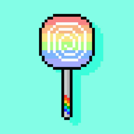 LGBT-Coloured Lollipop in Pixelatedのイラスト素材