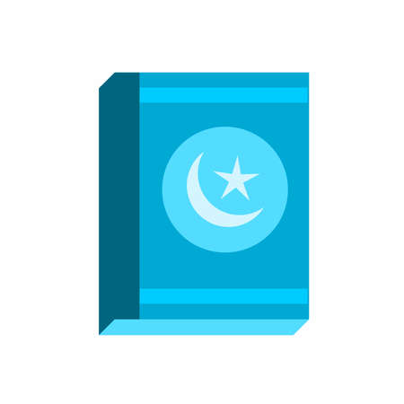 Blue Qur'an book, in simplified design artworkのイラスト素材