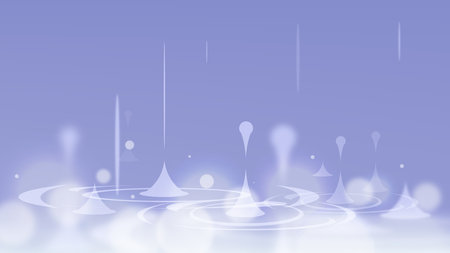 Pale Purple Rainy Effect background with bokeh lightsのイラスト素材