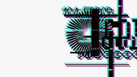 Abstract Avant-garde Glitched Pattern on white backgroundのイラスト素材