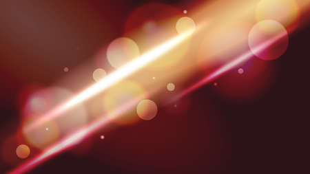 Red Comet Lights with Bokeh particle in dark atmosphereのイラスト素材
