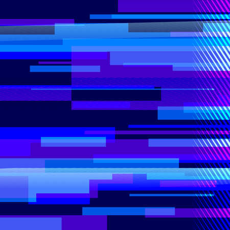 Glitched Static Neon Blue effect textureのイラスト素材