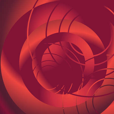 Red Swirling Circles Texture background with Curve Lines, Metal Shadeのイラスト素材
