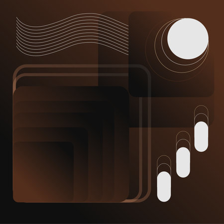 Abstract Style Modern Halftone Gradient Black and Brown Graphic Illustrationのイラスト素材