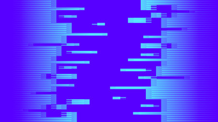 Glitching Neon Gradient Blue Effect emplate, Bright purple Colored Backgroundのイラスト素材