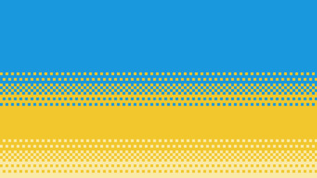Blue and Yellow Light Dithering Pixel Gradient Textureのイラスト素材
