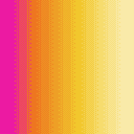 Pink to Yellow Dithered Gradient Background, Pixelated Style Templateのイラスト素材