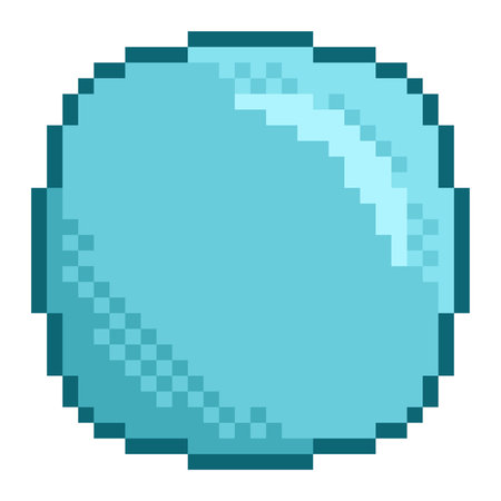 Flowing Single Big Bubble, Pixelated Icon Artのイラスト素材