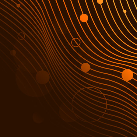 Bronze Line Visualization and Circles Abstract Backgroundのイラスト素材