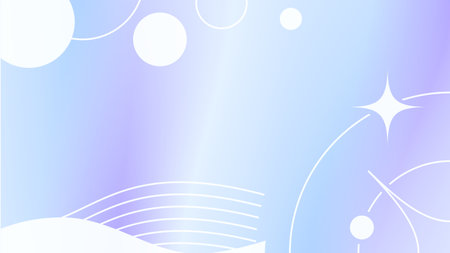 Soft Light Shining Hologram Gradient Background with Simple White Y2K Style Frameのイラスト素材