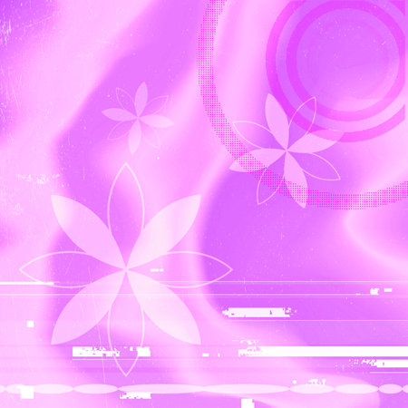 Abstract Lo-fi Style Pink Flowing Liquid with Glitched Lines Backgroundの写真素材
