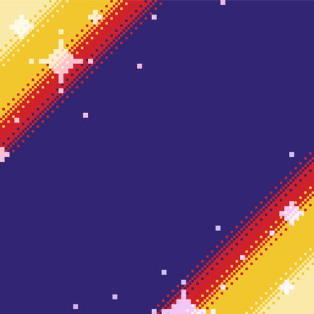 Abstract Pixel Burning Gradient Template with Glitter Effect