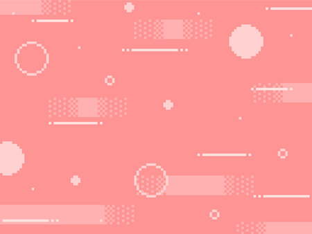 Peach Pink Simple Pixel Art Speed Lines and Lights Background, Retro Style