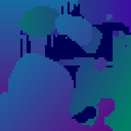 Pixel Art Color Gradient Splash Texture Background, Blue and Greenのイラスト素材