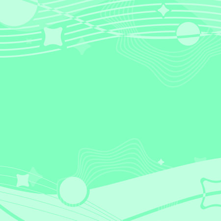 Bright mint green Flat line curves with glitter frame backgroundのイラスト素材