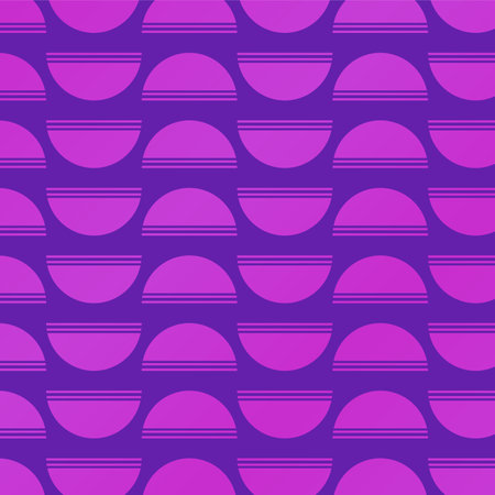 Neon Pink Half Sunset Shape Abstract Pattern Backgroundのイラスト素材