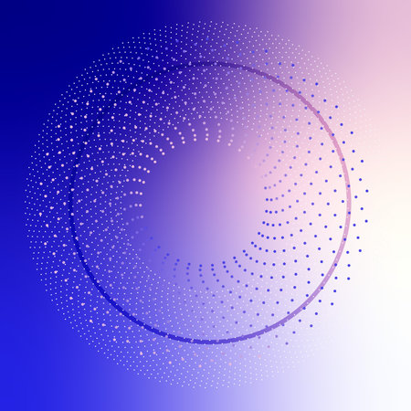 Abstract Ethereal sPurple Background with Dot Circle Trails Effectのイラスト素材