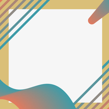 Desert Yellow Flat Template Background with Motion Gradient lines and Wavy abstract shapeのイラスト素材