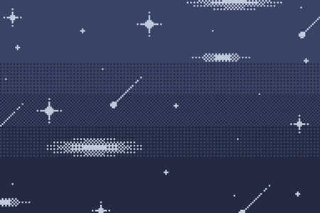 Starry Night Space Pixel Art Style Artwork Backgroundのイラスト素材