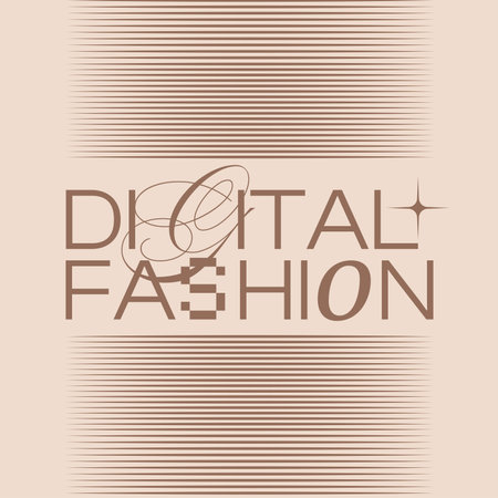 Abstract Minimal Color, Coffee Brown Brutalism Typography Art of 'Digital Fashion Illustration with Line Stripesのイラスト素材