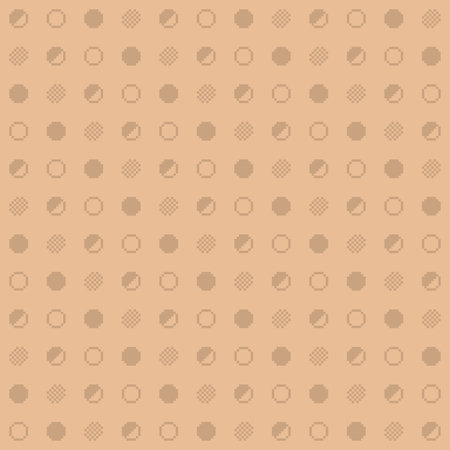 Minimal Brown Circle Dots in Variant Style, Pattern Background, Pixel Artのイラスト素材