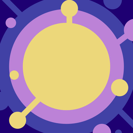 Purple Glowing Fluid Circle from Center, Flat Styled Backgroundのイラスト素材