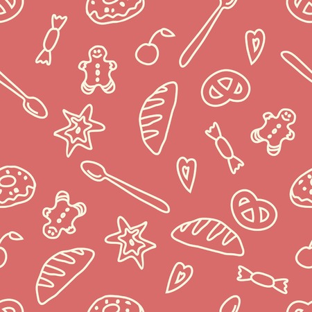 Bakery patternのイラスト素材