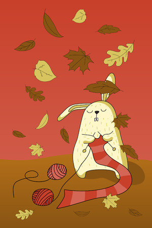 Autumn rabbitのイラスト素材