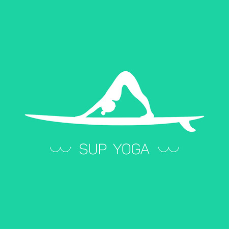 Logo for Stand up Paddle Yogaのイラスト素材