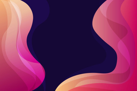 wallpaper gradient color yellow red background with dynamic shapes for banner or cover business liquidのイラスト素材