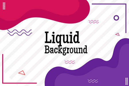 Set of modern abstract  Liquid color banners. Flat geometric shapes of different colors with black outline. Modern design isolated white background Can use for background on website or mobile apps. Template ready for use in web or print designのイラスト素材