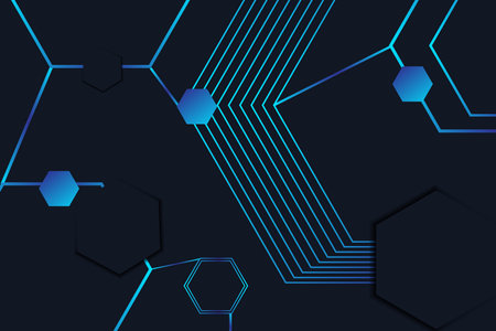 stock vector geometric Black Neon background. Trendy gradient shapes composition. Vector design layout for banners presentations, flyers, posters and invitations. Eps10.のイラスト素材