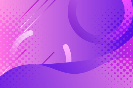 Purple abstract background with wavy lines and dots. Vector illustrationのイラスト素材