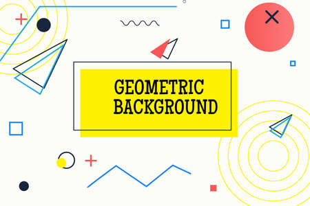 Set of modern abstract  Liquid color banners. Flat geometric shapes of different colors with black...