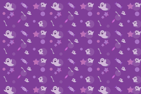 Background pattern art bone and ghost special halloween design good for wall art, wallpaper, and for box design product, textileのイラスト素材