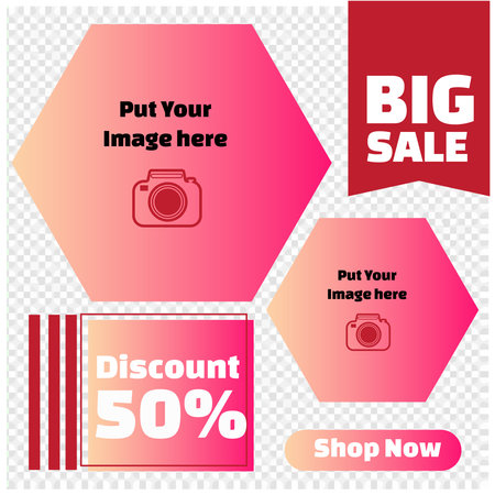 Modern Gradient style promotion square web banner for social media fashionのイラスト素材