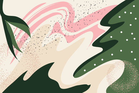Abstract Background Nature trendy pastel universal artistic templates. Good for cover, invitation, banner, placard, brochure, poster, card, flyer and other.のイラスト素材
