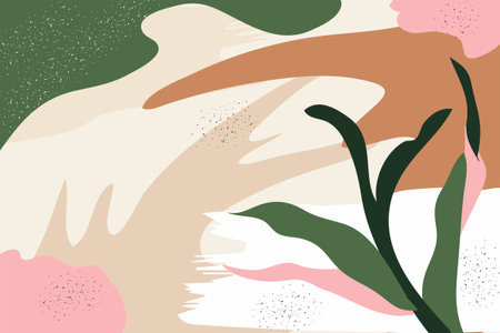 Abstract Background Nature trendy pastel universal artistic templates. Good for cover, invitation, banner, placard, brochure, poster, card, flyer and other.のイラスト素材