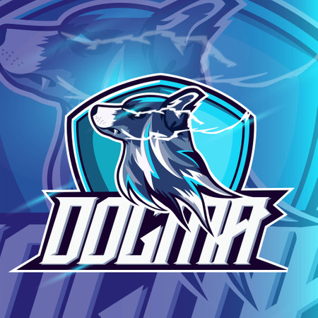 tiger head mascot esport logo designのイラスト素材
