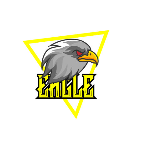 Logo animal emblem tournament eagle bird character esport. Mascot baseball game. mascot and esport logo design. easy to edit and customizeのイラスト素材