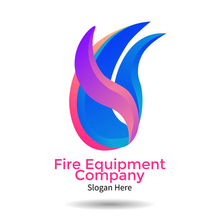 Logo Abstract fire equipment graphic for business Companyのイラスト素材