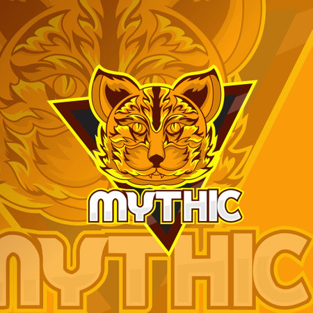 Cat Mythic Magic mascot esport logo design. The high-resolution Esport Gaming logo is suitable for your team's mascotのイラスト素材
